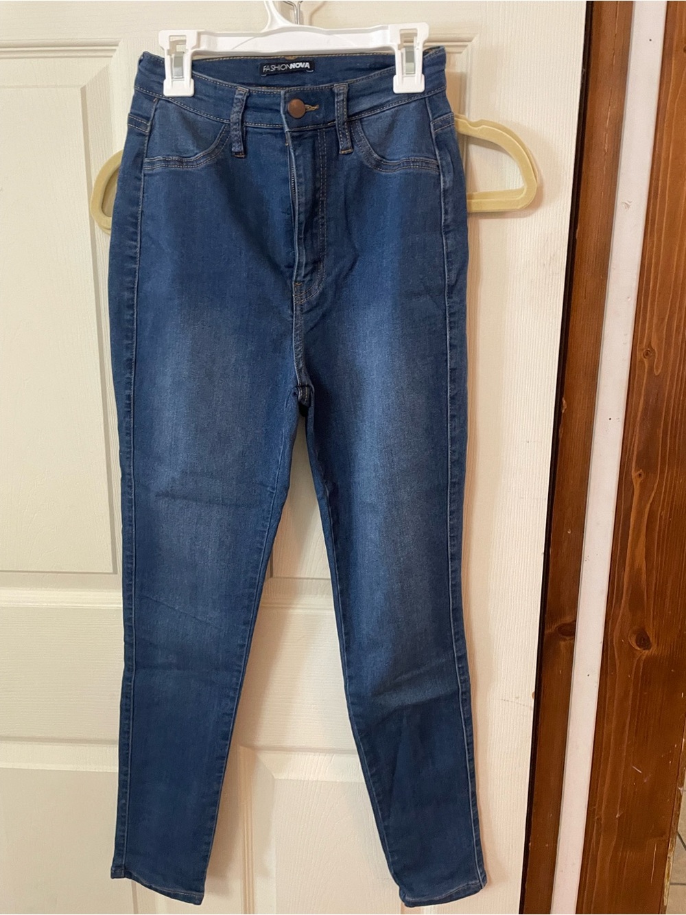 Fashion Nova Dark Wash High-Rise Skinny Jeans